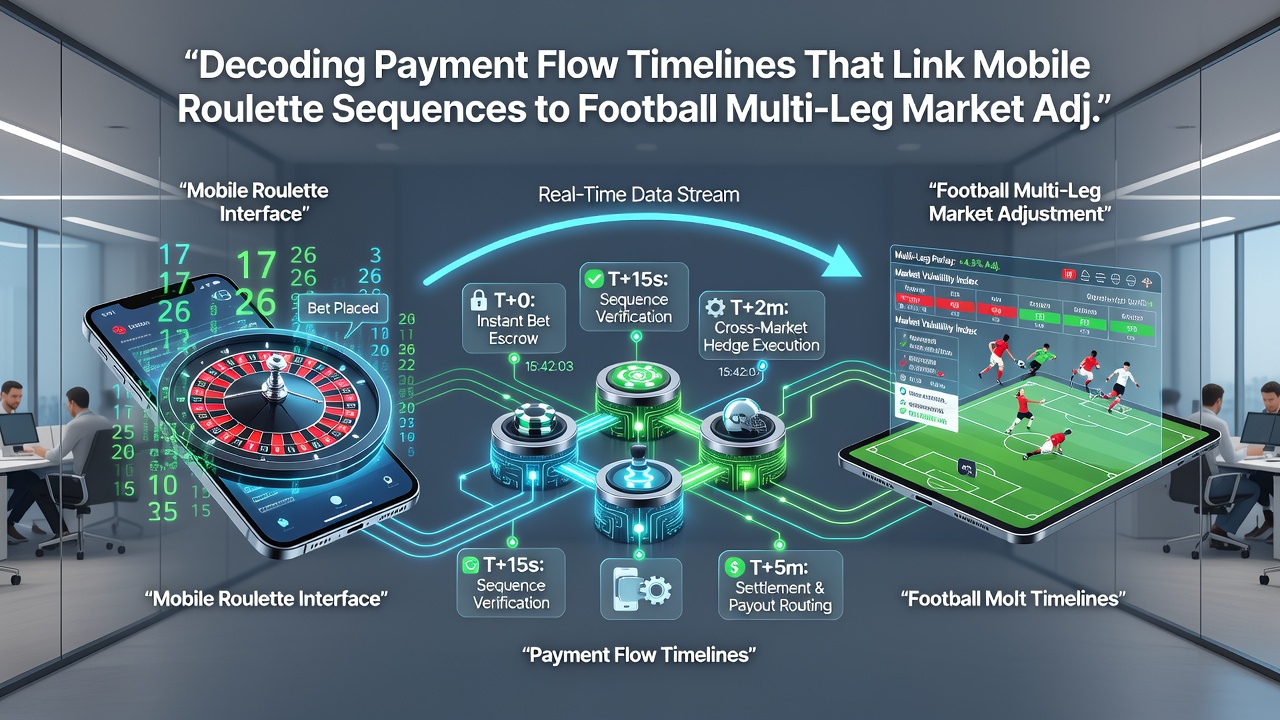 Darstellung der Synchronisation von Zahlungsflüssen mit Roulette- und Fußballwettmärkten