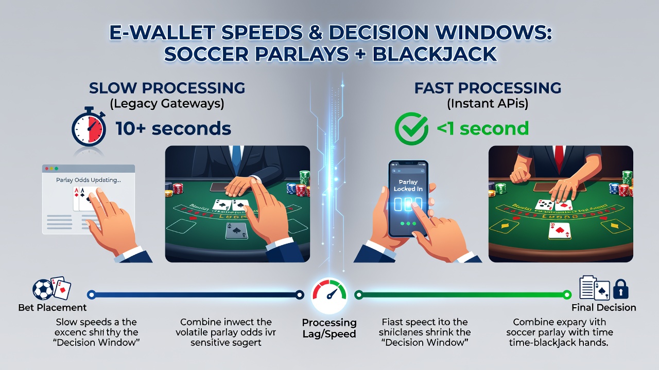 Diagramm zur Synchronisation von E-Wallet-Transaktionen mit Live-Wetten und Blackjack in mobilen Umgebungen