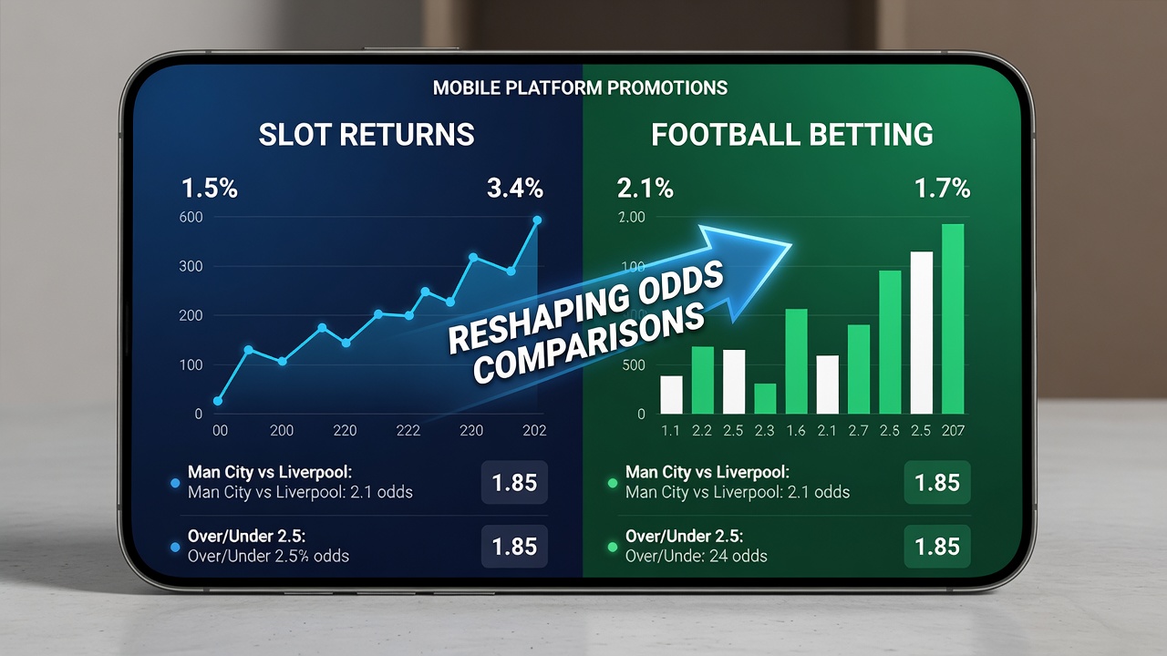 Vergleich von RTP-Werten und Fußballquoten auf mobilen Geräten mit Promotionsanzeigen